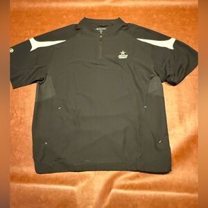 Holloway Roto-Grip Bowling Pullover 1/4-zip shirt jacket with front pockets Sz L